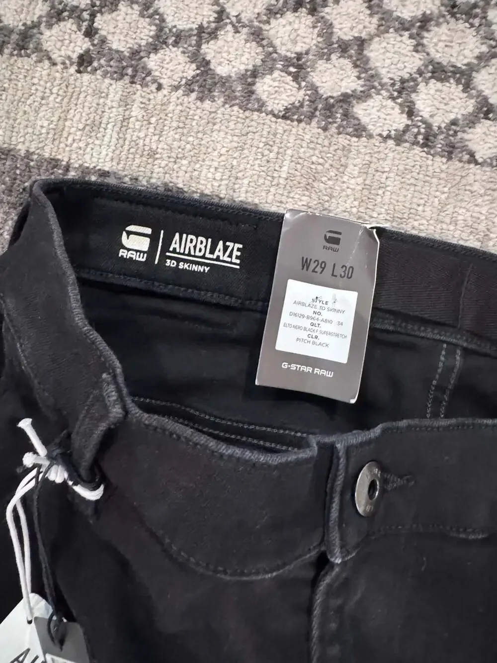 G-Star RAW Airblaze 3D Skinny Jeans in Pitch Black